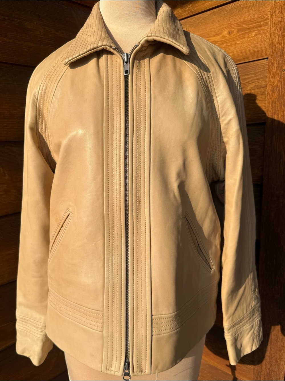 Isabella Bird lamb skin leather jacket. Small